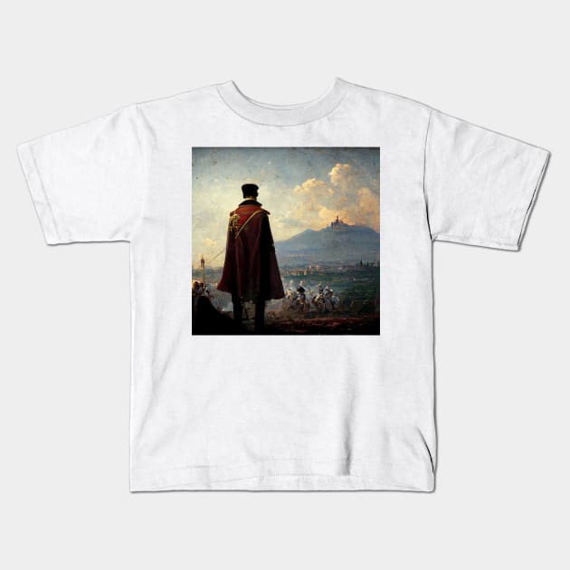 Napoleon at battlefield Kids T-Shirt by Planty of T-shirts